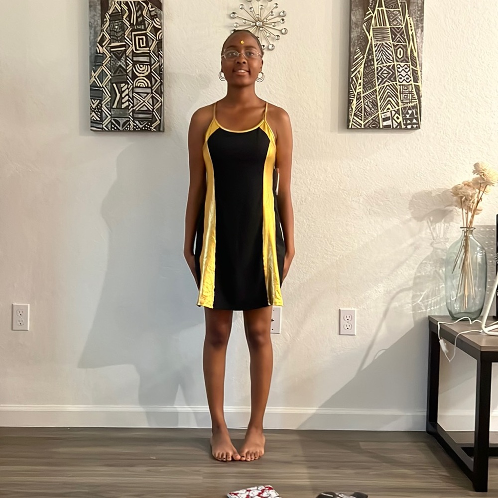 Exercise Outfit Small Black Gold New